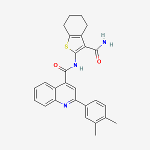 N-[3-(aminocarbonyl)-4,5,6,7-tetrahydro-1-benzothien-2-yl]-2-(3,4-dimethylphenyl)-4-quinolinecarboxamide