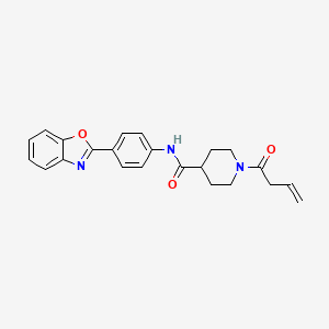 N-[4-(1,3-benzoxazol-2-yl)phenyl]-1-(3-butenoyl)-4-piperidinecarboxamide