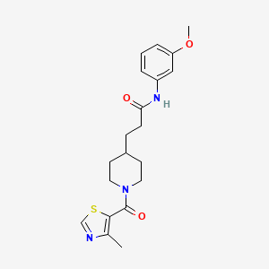 N-(3-methoxyphenyl)-3-[1-(4-methyl-1,3-thiazole-5-carbonyl)piperidin-4-yl]propanamide