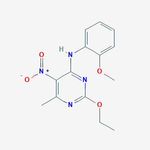 2-ethoxy-N-(2-methoxyphenyl)-6-methyl-5-nitropyrimidin-4-amine