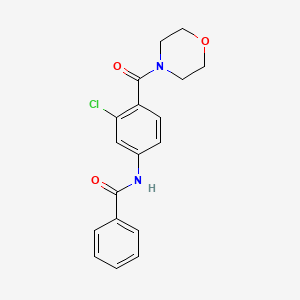 molecular formula C18H17ClN2O3 B5250090 N-[3-chloro-4-(morpholine-4-carbonyl)phenyl]benzamide 