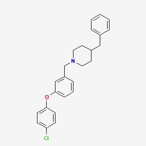 molecular formula C25H26ClNO B5250113 4-benzyl-1-[3-(4-chlorophenoxy)benzyl]piperidine 