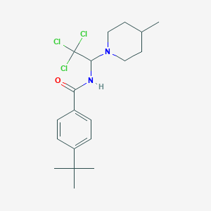 molecular formula C19H27Cl3N2O B5250118 4-tert-butyl-N-[2,2,2-trichloro-1-(4-methylpiperidin-1-yl)ethyl]benzamide CAS No. 5525-25-7