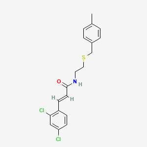 molecular formula C19H19Cl2NOS B5250126 3-(2,4-dichlorophenyl)-N-{2-[(4-methylbenzyl)thio]ethyl}acrylamide 