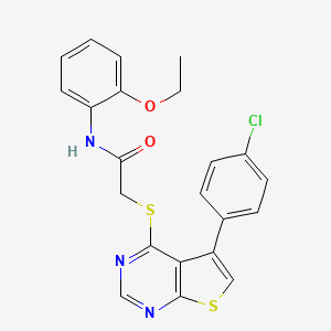 2-{[5-(4-chlorophenyl)thieno[2,3-d]pyrimidin-4-yl]thio}-N-(2-ethoxyphenyl)acetamide