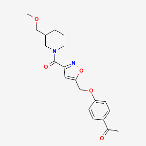 1-{4-[(3-{[3-(methoxymethyl)-1-piperidinyl]carbonyl}-5-isoxazolyl)methoxy]phenyl}ethanone