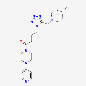 molecular formula C21H32N8O B5250158 4-[5-[(4-Methylpiperidin-1-yl)methyl]tetrazol-1-yl]-1-(4-pyridin-4-ylpiperazin-1-yl)butan-1-one 