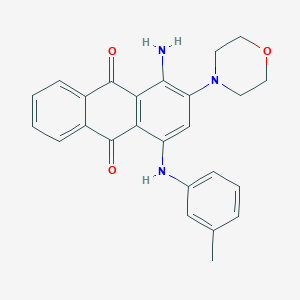 1-amino-4-[(3-methylphenyl)amino]-2-(4-morpholinyl)anthra-9,10-quinone