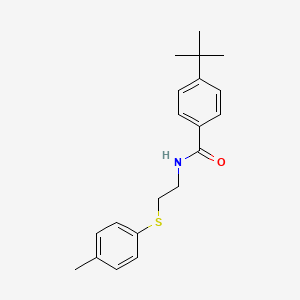 molecular formula C20H25NOS B5250167 4-tert-butyl-N-{2-[(4-methylphenyl)thio]ethyl}benzamide 