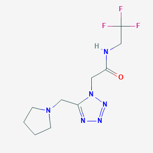 2-[5-(1-pyrrolidinylmethyl)-1H-tetrazol-1-yl]-N-(2,2,2-trifluoroethyl)acetamide