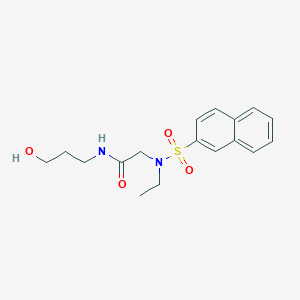 N~2~-ethyl-N~1~-(3-hydroxypropyl)-N~2~-(2-naphthylsulfonyl)glycinamide