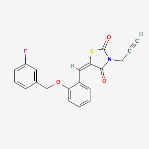 5-{2-[(3-fluorobenzyl)oxy]benzylidene}-3-(2-propyn-1-yl)-1,3-thiazolidine-2,4-dione