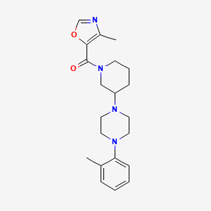 (4-Methyl-1,3-oxazol-5-yl)-[3-[4-(2-methylphenyl)piperazin-1-yl]piperidin-1-yl]methanone