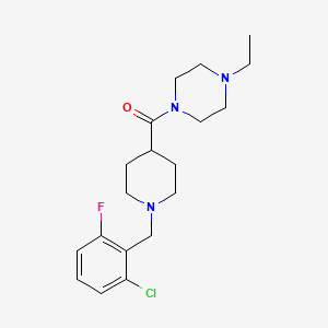 1-{[1-(2-chloro-6-fluorobenzyl)-4-piperidinyl]carbonyl}-4-ethylpiperazine