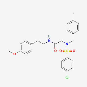 N~2~-[(4-chlorophenyl)sulfonyl]-N~1~-[2-(4-methoxyphenyl)ethyl]-N~2~-(4-methylbenzyl)glycinamide