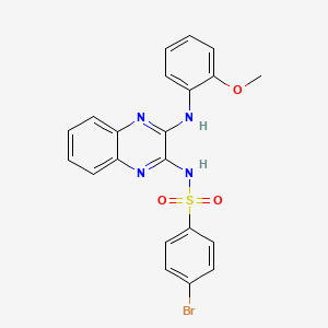 4-bromo-N-[3-(2-methoxyanilino)quinoxalin-2-yl]benzenesulfonamide