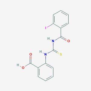 molecular formula C15H11IN2O3S B5250364 2-({[(2-Iodophenyl)carbonyl]carbamothioyl}amino)benzoic acid 