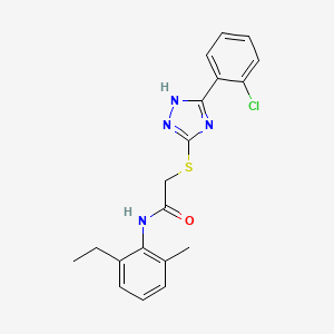 2-{[5-(2-Chlorophenyl)-4H-1,2,4-triazol-3-YL]sulfanyl}-N-(2-ethyl-6-methylphenyl)acetamide