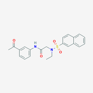 N~1~-(3-acetylphenyl)-N~2~-ethyl-N~2~-(2-naphthylsulfonyl)glycinamide