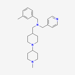 molecular formula C26H38N4 B5250382 N-[(3-methylphenyl)methyl]-1-[1-(1-methylpiperidin-4-yl)piperidin-4-yl]-N-(pyridin-4-ylmethyl)methanamine 