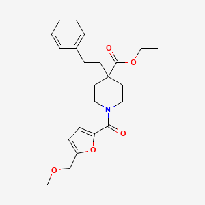 ethyl 1-[5-(methoxymethyl)-2-furoyl]-4-(2-phenylethyl)-4-piperidinecarboxylate