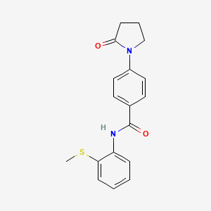 N-(2-methylsulfanylphenyl)-4-(2-oxopyrrolidin-1-yl)benzamide