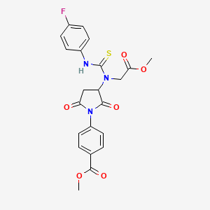 methyl 4-{3-[{[(4-fluorophenyl)amino]carbonothioyl}(2-methoxy-2-oxoethyl)amino]-2,5-dioxo-1-pyrrolidinyl}benzoate