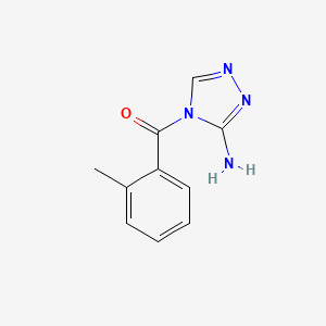 molecular formula C10H10N4O B5250457 (3-Amino-1,2,4-triazol-4-yl)-(2-methylphenyl)methanone 