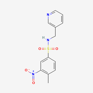 molecular formula C13H13N3O4S B5250464 4-methyl-3-nitro-N-(pyridin-3-ylmethyl)benzenesulfonamide 