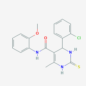 4-(2-chlorophenyl)-N-(2-methoxyphenyl)-6-methyl-2-thioxo-1,2,3,4-tetrahydro-5-pyrimidinecarboxamide