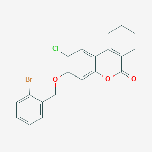 molecular formula C20H16BrClO3 B5250472 3-[(2-BROMOPHENYL)METHOXY]-2-CHLORO-6H,7H,8H,9H,10H-CYCLOHEXA[C]CHROMEN-6-ONE 