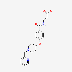 methyl N-(4-{[1-(2-pyridinylmethyl)-4-piperidinyl]oxy}benzoyl)-beta-alaninate