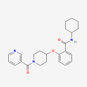 N-cyclohexyl-2-{[1-(3-pyridinylcarbonyl)-4-piperidinyl]oxy}benzamide