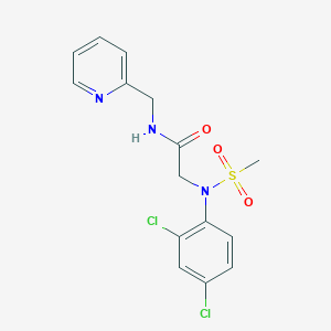 molecular formula C15H15Cl2N3O3S B5250537 N~2~-(2,4-dichlorophenyl)-N~2~-(methylsulfonyl)-N~1~-(2-pyridinylmethyl)glycinamide 