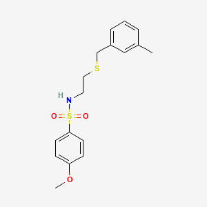 4-methoxy-N-{2-[(3-methylbenzyl)thio]ethyl}benzenesulfonamide