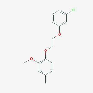 molecular formula C16H17ClO3 B5250575 1-[2-(3-chlorophenoxy)ethoxy]-2-methoxy-4-methylbenzene 