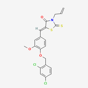 3-allyl-5-{4-[(2,4-dichlorobenzyl)oxy]-3-methoxybenzylidene}-2-thioxo-1,3-thiazolidin-4-one