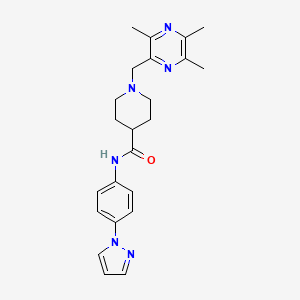 N-(4-pyrazol-1-ylphenyl)-1-[(3,5,6-trimethylpyrazin-2-yl)methyl]piperidine-4-carboxamide