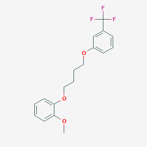 molecular formula C18H19F3O3 B5250599 1-Methoxy-2-[4-[3-(trifluoromethyl)phenoxy]butoxy]benzene 