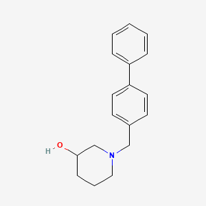 molecular formula C18H21NO B5250635 1-[(4-Phenylphenyl)methyl]piperidin-3-ol 