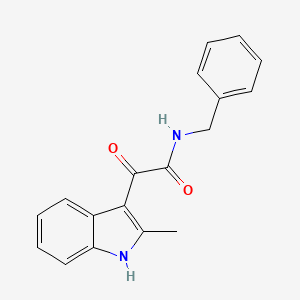 molecular formula C18H16N2O2 B5250638 N-benzyl-2-(2-methyl-1H-indol-3-yl)-2-oxoacetamide 