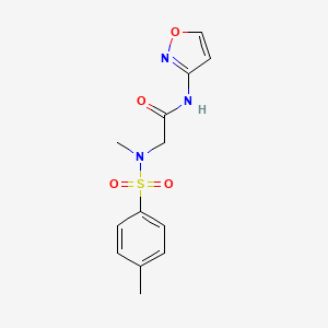 molecular formula C13H15N3O4S B5250667 2-[methyl-(4-methylphenyl)sulfonylamino]-N-(1,2-oxazol-3-yl)acetamide 