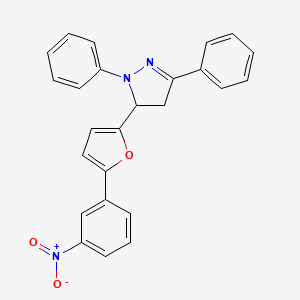 5-[5-(3-nitrophenyl)-2-furyl]-1,3-diphenyl-4,5-dihydro-1H-pyrazole