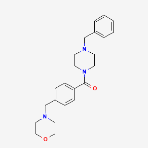 (4-Benzylpiperazin-1-yl)-[4-(morpholin-4-ylmethyl)phenyl]methanone