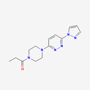 3-(4-propionyl-1-piperazinyl)-6-(1H-pyrazol-1-yl)pyridazine