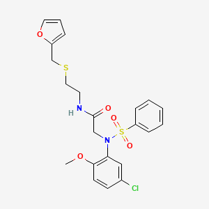 N~2~-(5-chloro-2-methoxyphenyl)-N~1~-{2-[(2-furylmethyl)thio]ethyl}-N~2~-(phenylsulfonyl)glycinamide