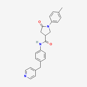 1-(4-methylphenyl)-5-oxo-N-[4-(pyridin-4-ylmethyl)phenyl]pyrrolidine-3-carboxamide