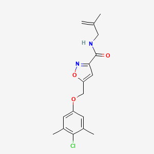 5-[(4-chloro-3,5-dimethylphenoxy)methyl]-N-(2-methyl-2-propen-1-yl)-3-isoxazolecarboxamide