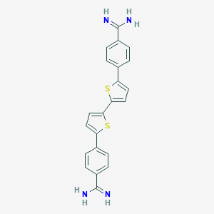 molecular formula C22H18N4S2 B525076 4-[5-[5-(4-Carbamimidoylphenyl)thiophen-2-yl]thiophen-2-yl]benzenecarboximidamide 