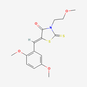 (5Z)-5-(2,5-dimethoxybenzylidene)-3-(2-methoxyethyl)-2-thioxo-1,3-thiazolidin-4-one